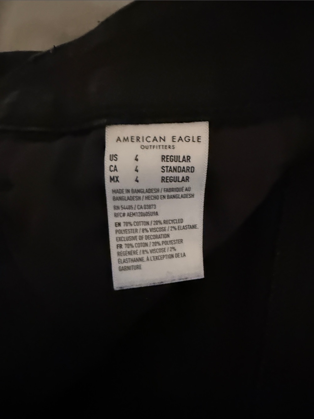 American Eagle Outfitters Curve Love Tall Black Skinny High-Rise Jeans - Picture 2 of 4